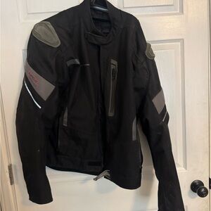 Vega Men's Black and Gray Motorcycle Jacket Size Large